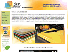 Tablet Screenshot of kleenboards.com